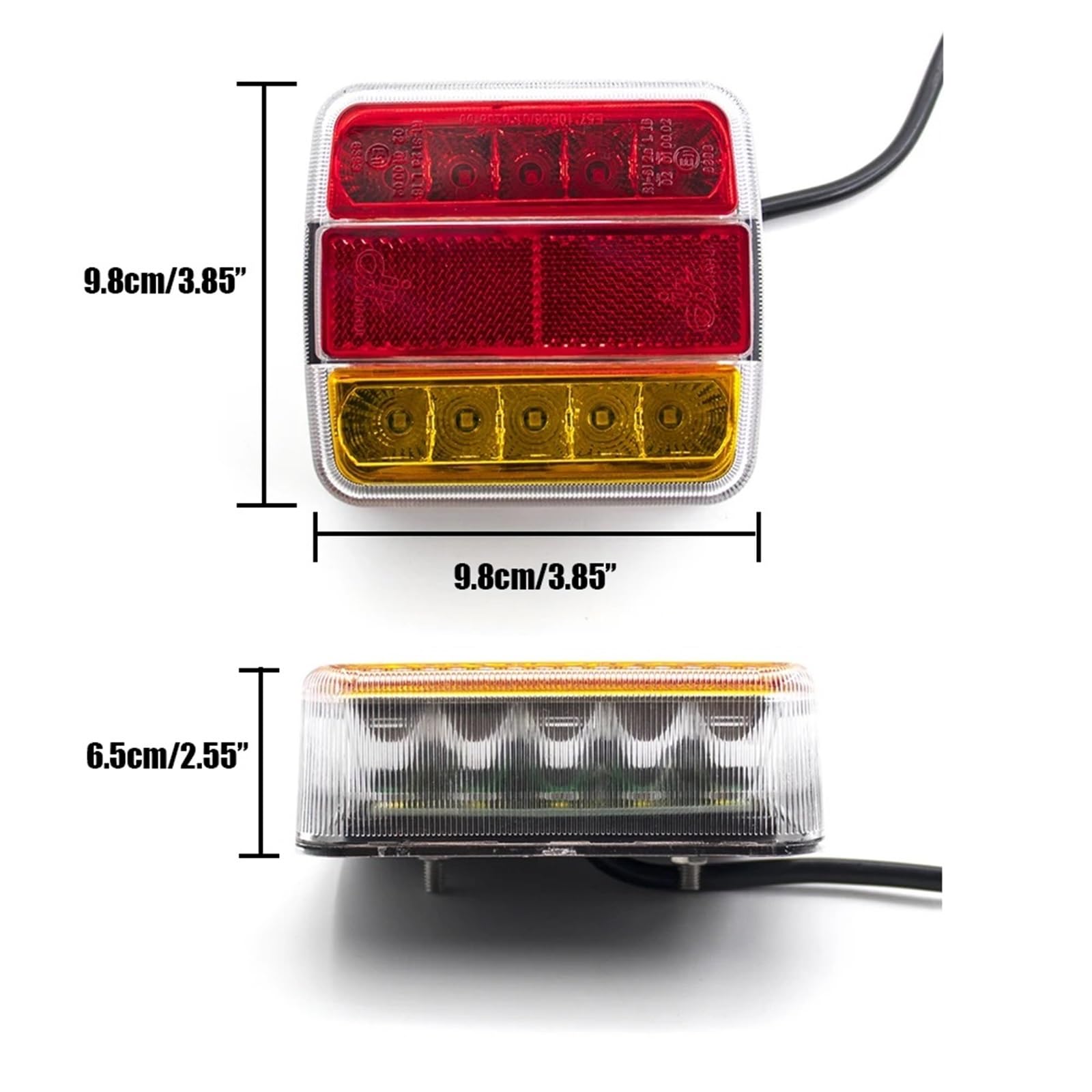 1Set 12V EN 7 Spille LED Camion Fanale Posteriore Posteriore Targa Riflettore Avvertimento Luci Lampada Freno Indicatore di Direzione luce Rimorchio
