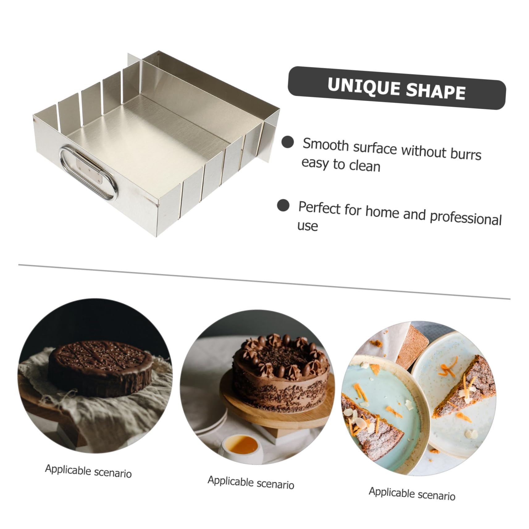 UKCOCO Nougat Backform Langlebiges nicht Haftendes Backblech mit Feiner Struktur und Verformungsfrei für Kuchen Nougat Geleekuchen und Süßigkeiten Einfache DIY Süßigkeiten Backzubehör