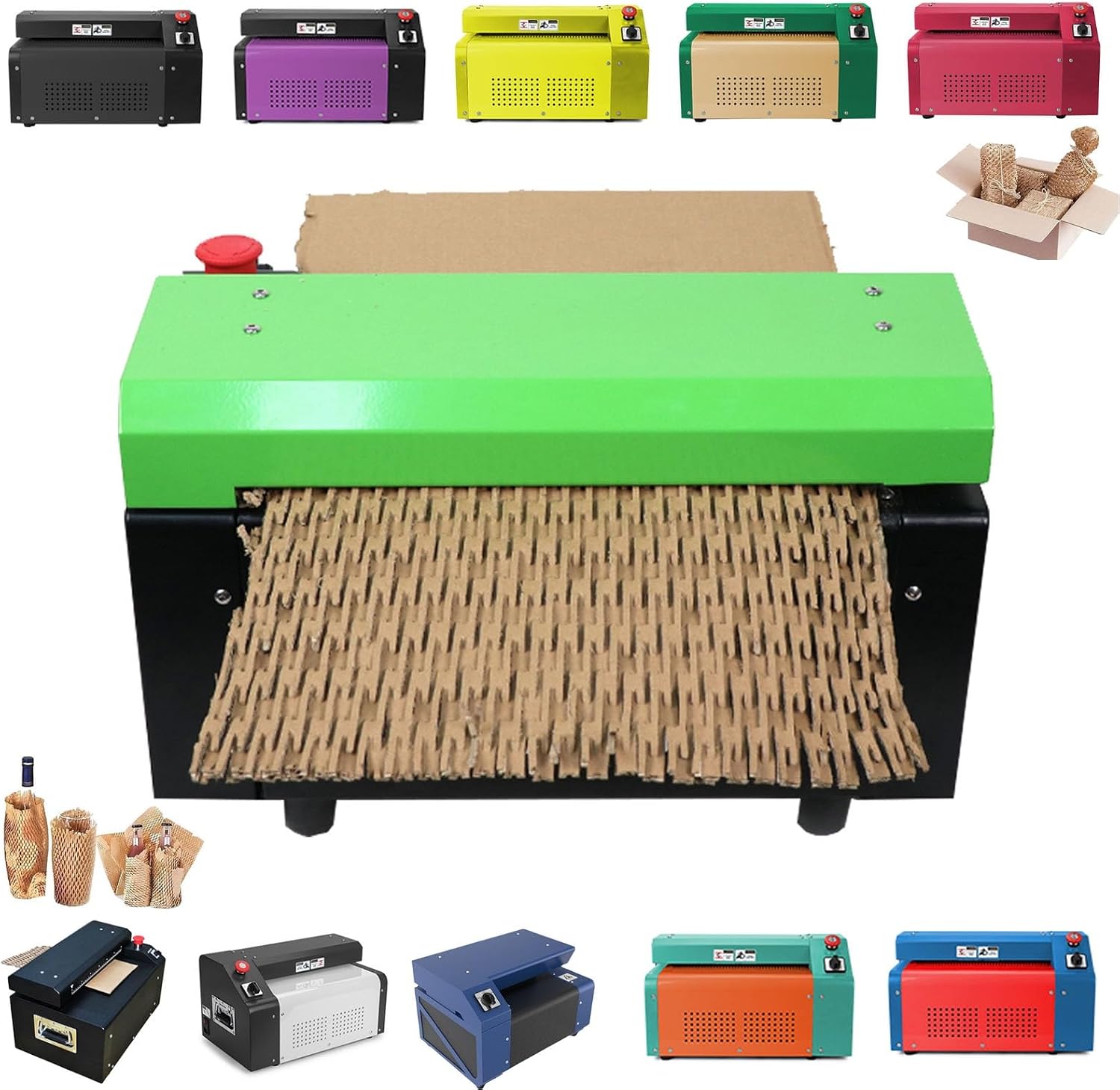Corrugated Box Expansion Cutting Machine, 325 MM Waste Carton Cardboard Shredder, Honeycomb Packing Paper Maker, Kraft Expanding Pad Shredder Cutter (Random Color)