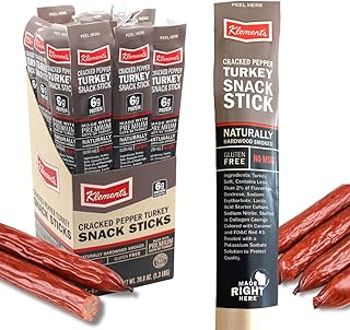 Jerky.com Cracked Pepper Turkey Meat Sticks – 26 Pack | 100% Lean Turkey, High Protein, Low Carb, Gluten-Free, Keto Snacks | No MSG, Individually Wrapped, Sugar-Free Jerky Sticks