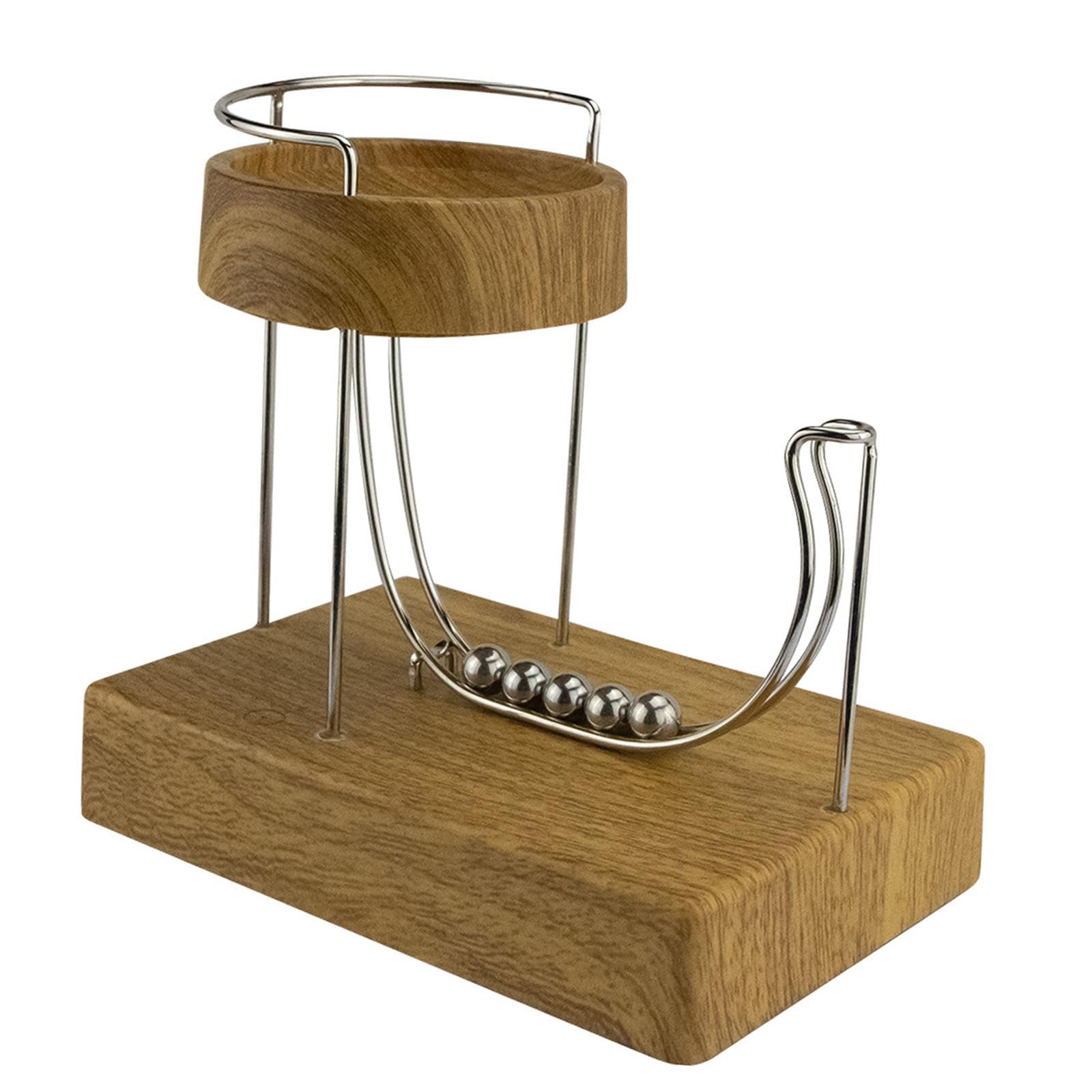 SECRET DESIRE Perpetual Motion Machine Art Crafts Creative USB Charging Energy Orbital Toy Wood Color