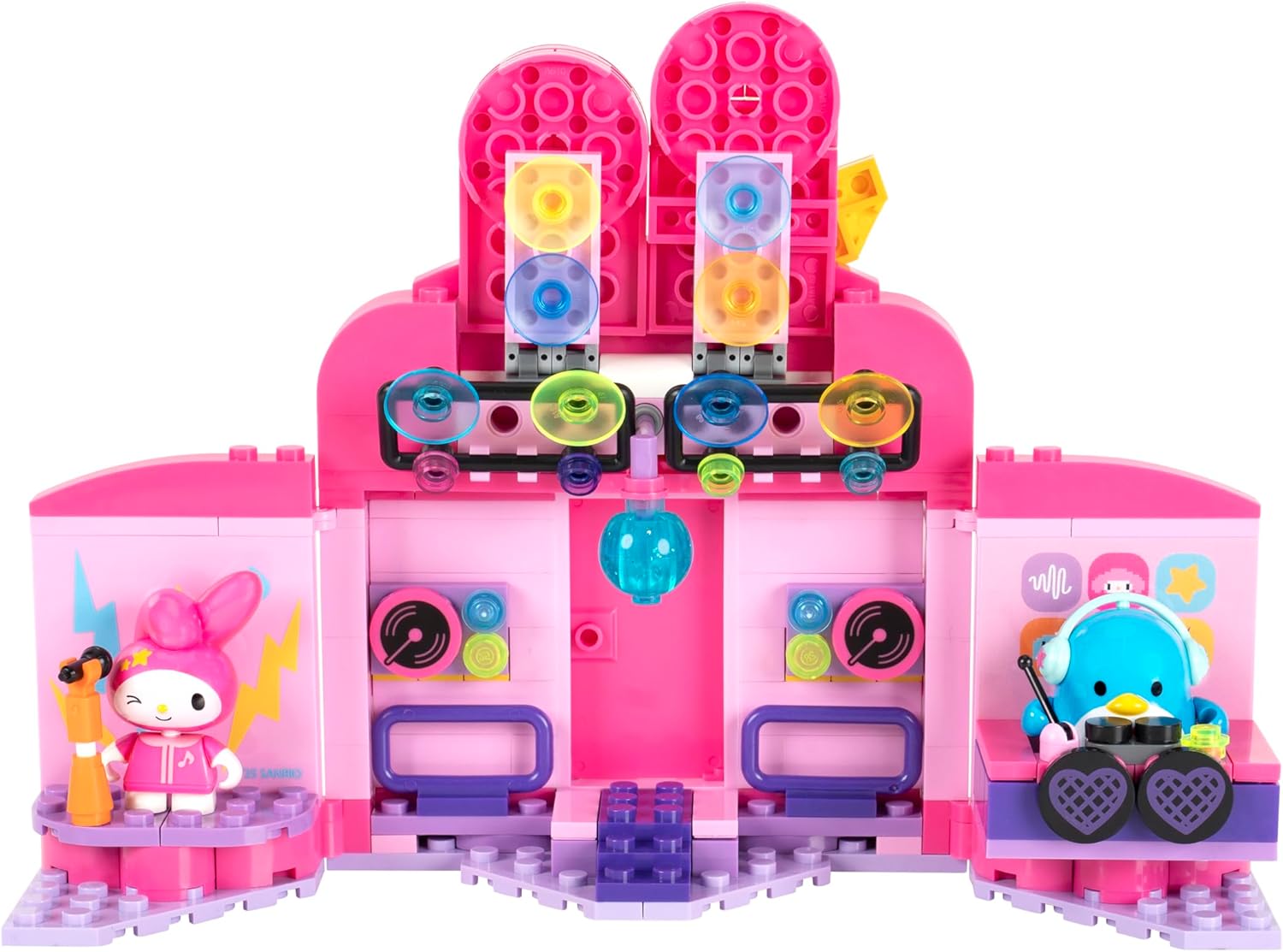 BLDR My Melody's Music Shop Building Set with hinged walls open