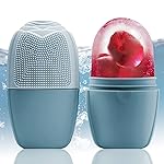 XHJRI Ice Face Roller Massager,Ice Cube Roller for Face, Eyes and Neck Naturally Conditioning and Skin Care,De-Puff Eye Bags,Reduce Migraine Pain,Reusable Massage Silicone Ice Mold (New Blue)