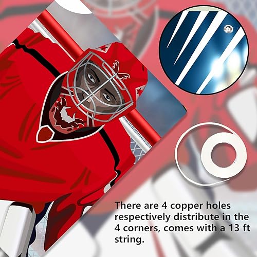 Miniatura 7 de Decoración de juegos de hockey sobre hielo, telón de fondo, decoración temática de hockey para interiores y exteriores, fanáticos del hockey para