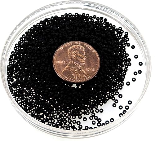 Miniatura 6 de Miyuki Cuentas de semillas redondas tamaño 150 0.29 oz negro mate