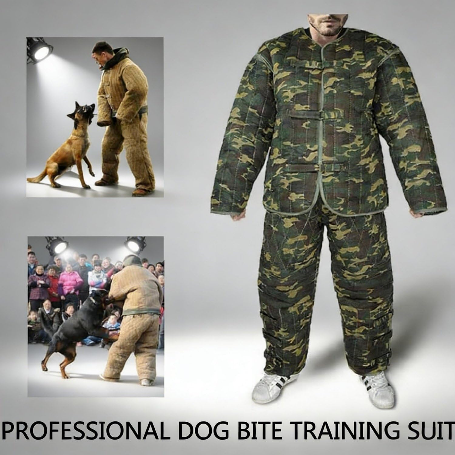 Traje de mordida para adiestramiento de Perros: Ropa Protectora Profesional para adiestramiento de Perros, diseño de Lona con Cremallera, Adecuado para Entrenar a Diversos Trabajadores.