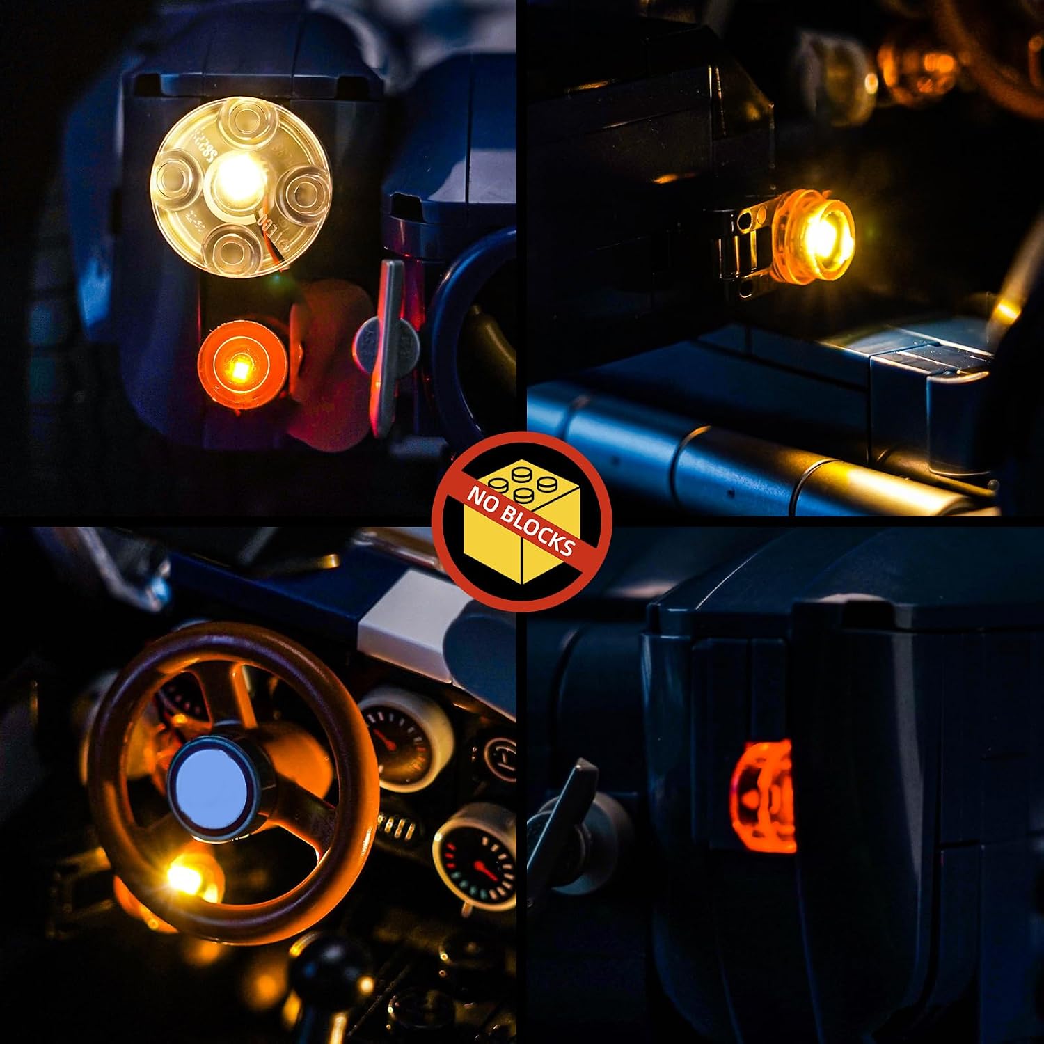 BrickBling LED Light Kit Compatible with Lego Shelby Cobra 427 S/C 10357 | Excluding Bricks (Touch-Sensitive Switch with dimming Function)