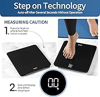 Vista 6 de Vitafit Báscula para peso corporal, alta precisión de 0.1 libras por nuestra fábrica profesional desde 2001, báscula digital de peso LED y piso, 3