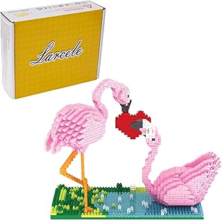 Larcele Mini Building Blocks Flamingo