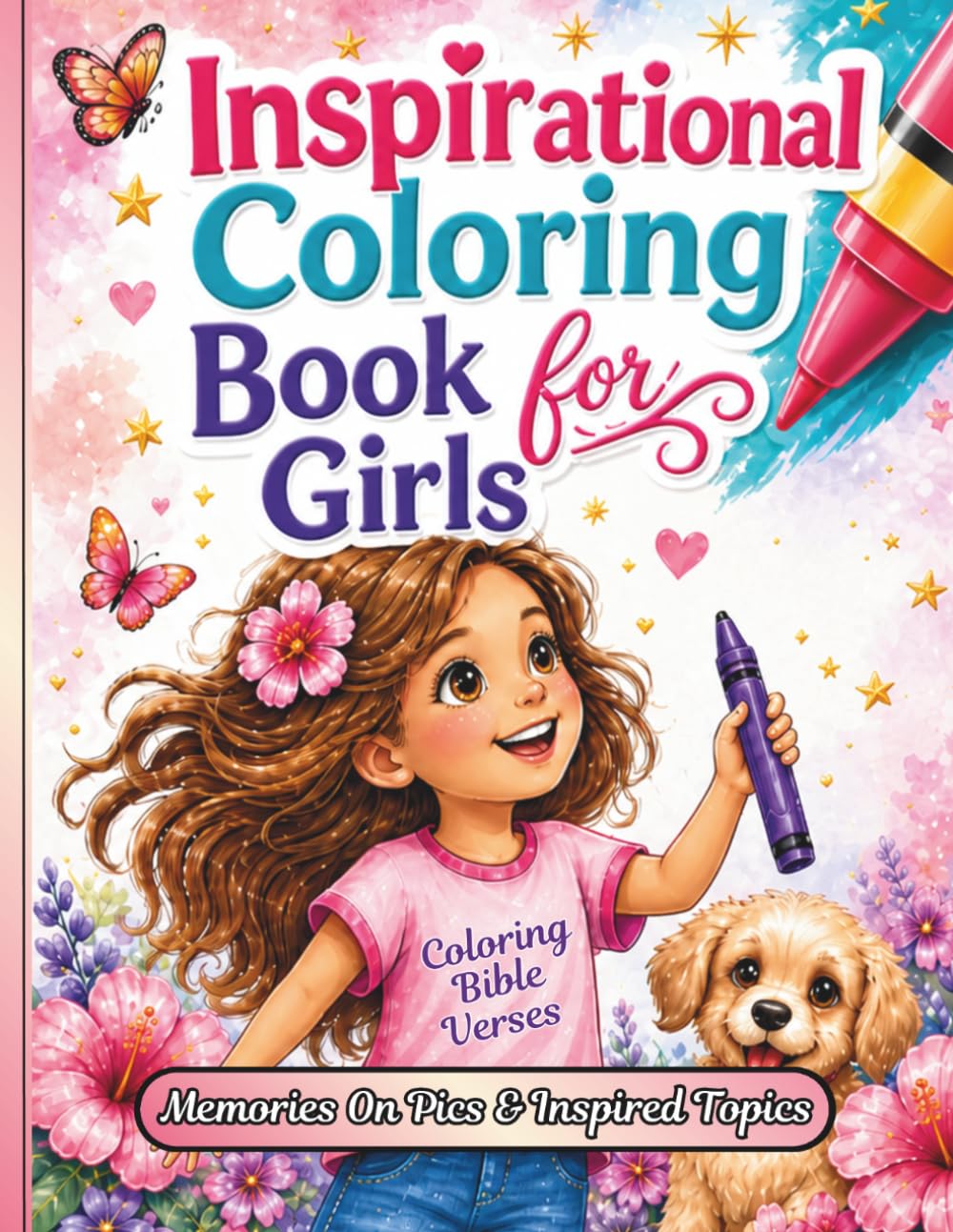 Inspirational Coloring Book for Girls: Coloring Bible Verses