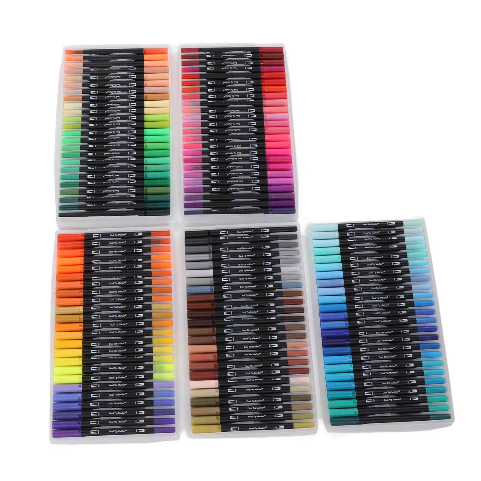 Set di pennarelli a doppia punta, 120 colori lavabili, pennarelli da colorare a doppia punta con punta fine e larga, inchiostro solubile per disegnare, prendere appunti, ideale per studenti