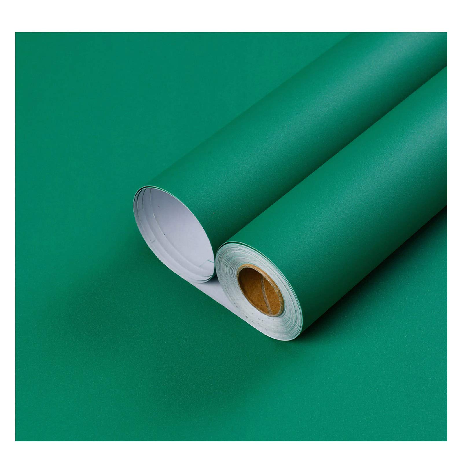 Foglio adesivo PVC Impermeabile Antibatterico e Anti-umidità Wall Sticker Auto-Adesivoper Mobili Realizzazione di Superfici Facile da Pulire Rivestimento Carta Adesiva Legno-Frosted texture-emerald gr