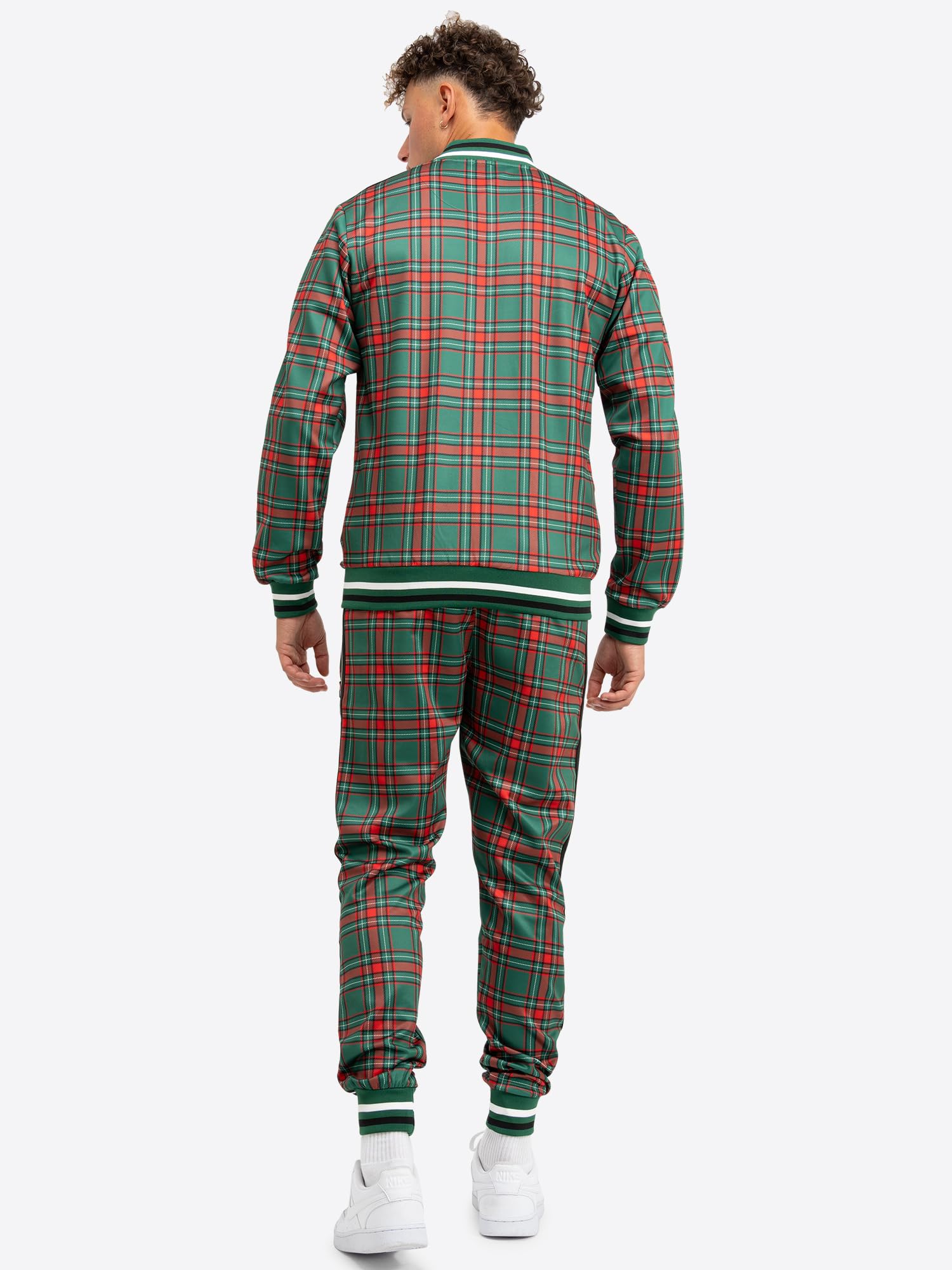 Lonsdale Męski dres treningowy wąski krój EDGWARE, zielony/czerwony/czarny/biały, XL, zielony/czerwony/czarny/biały, XL