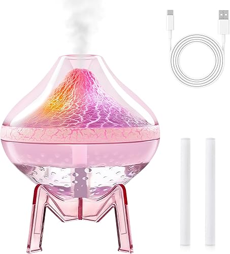 Humidificador volcánico humidificador ultrasónico de niebla fría con sensor de humedad, silencioso, apagado automático, humidificadores para