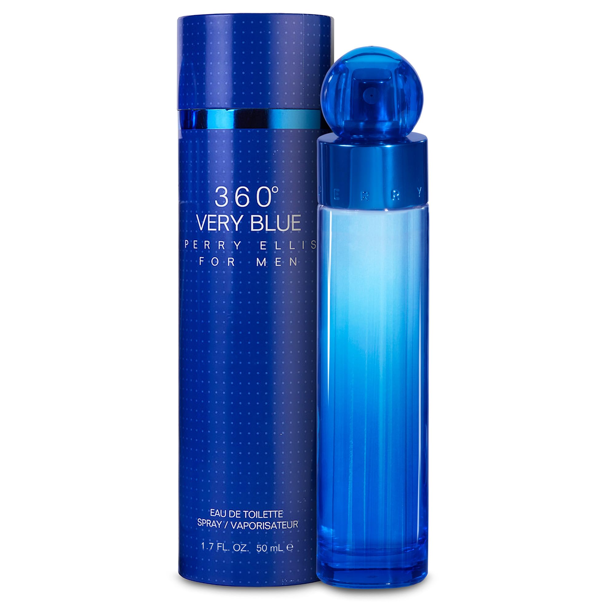 360° Very Blue Eau De Toilette Spray for Men - Mens Cologne, Long Lasting Perfume, EDT, Fragrance with Notes of Bergamot, Pear & Musk - 3.4 fl oz (100 mL)