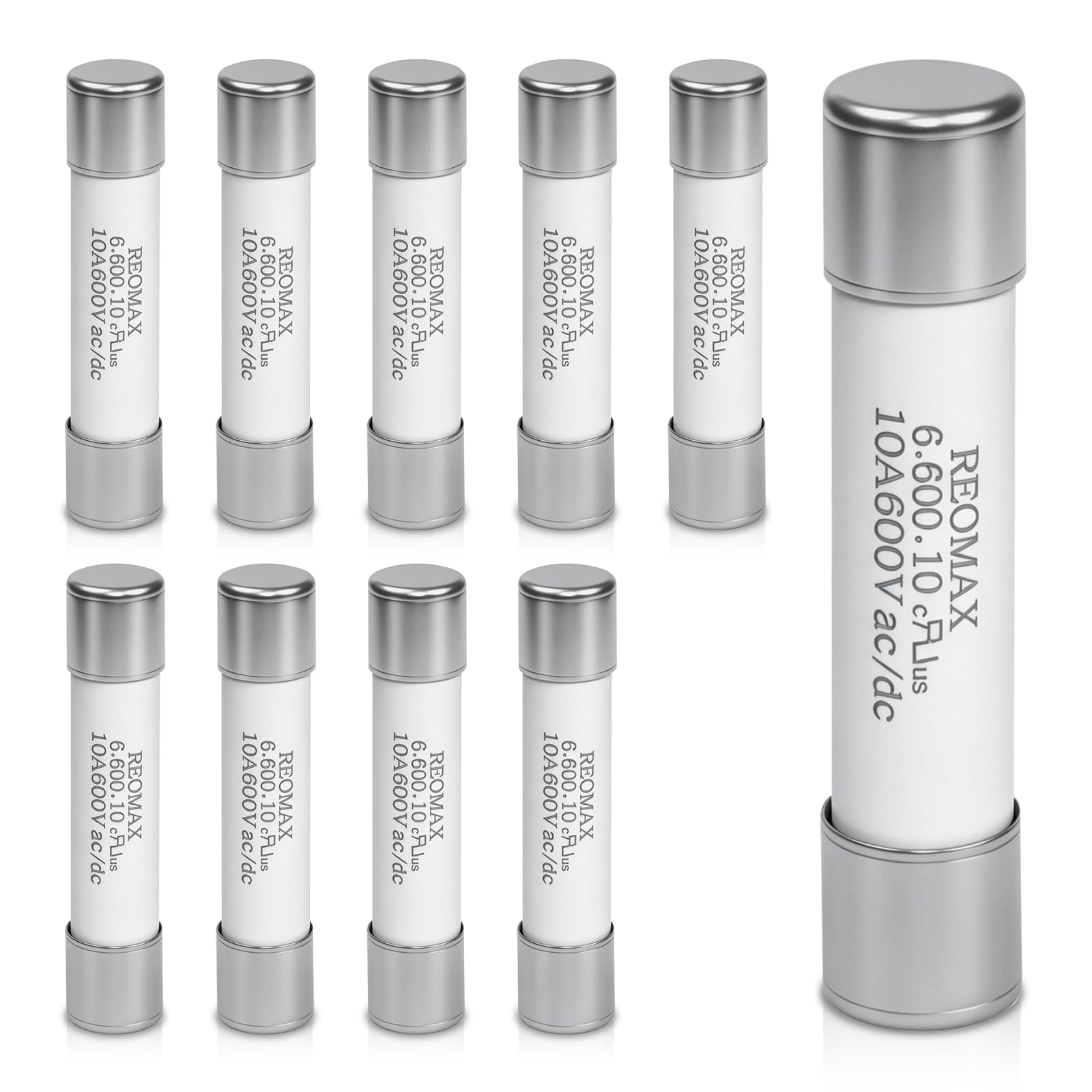 10PCS HV610 Ceramic Fuse Fit for Digital Multimeter, 10A 600V
