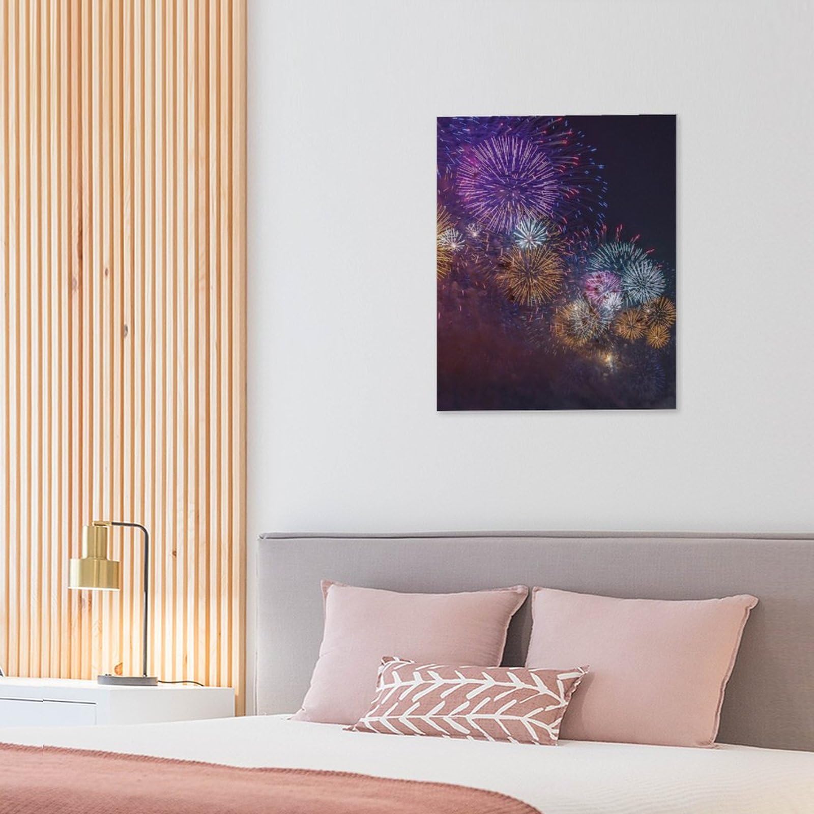 Amazon.co.jp: 絵画 美しい空にカラフルな花火インテリア 絵画