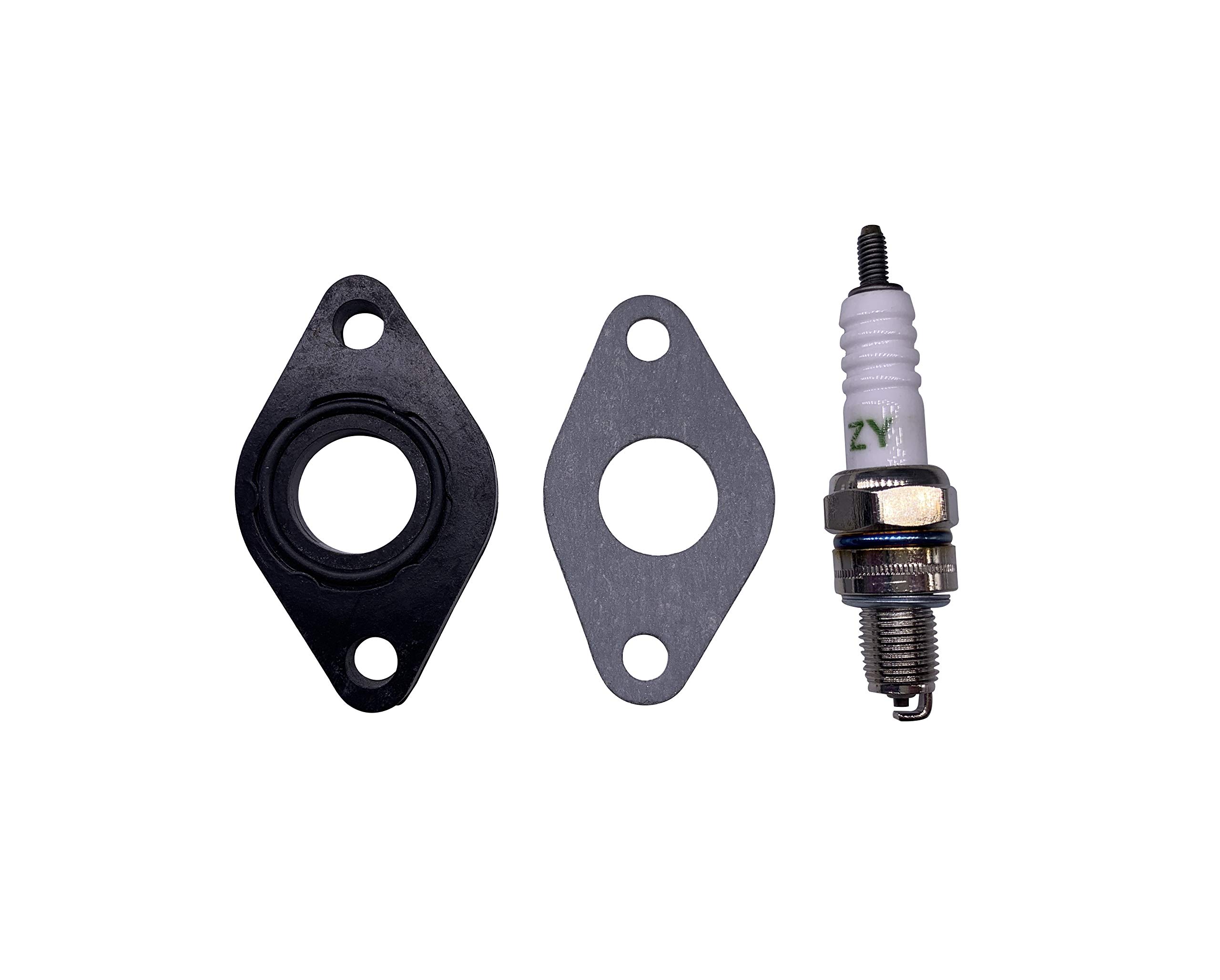 Carburatore 139QMB PD18J da 18 mm per GY6 49cc 50cc 4 tempi scooter Taotao motore con carburante e filtro aria collettore di aspirazione e regolazione spessori candela di accensione tappo