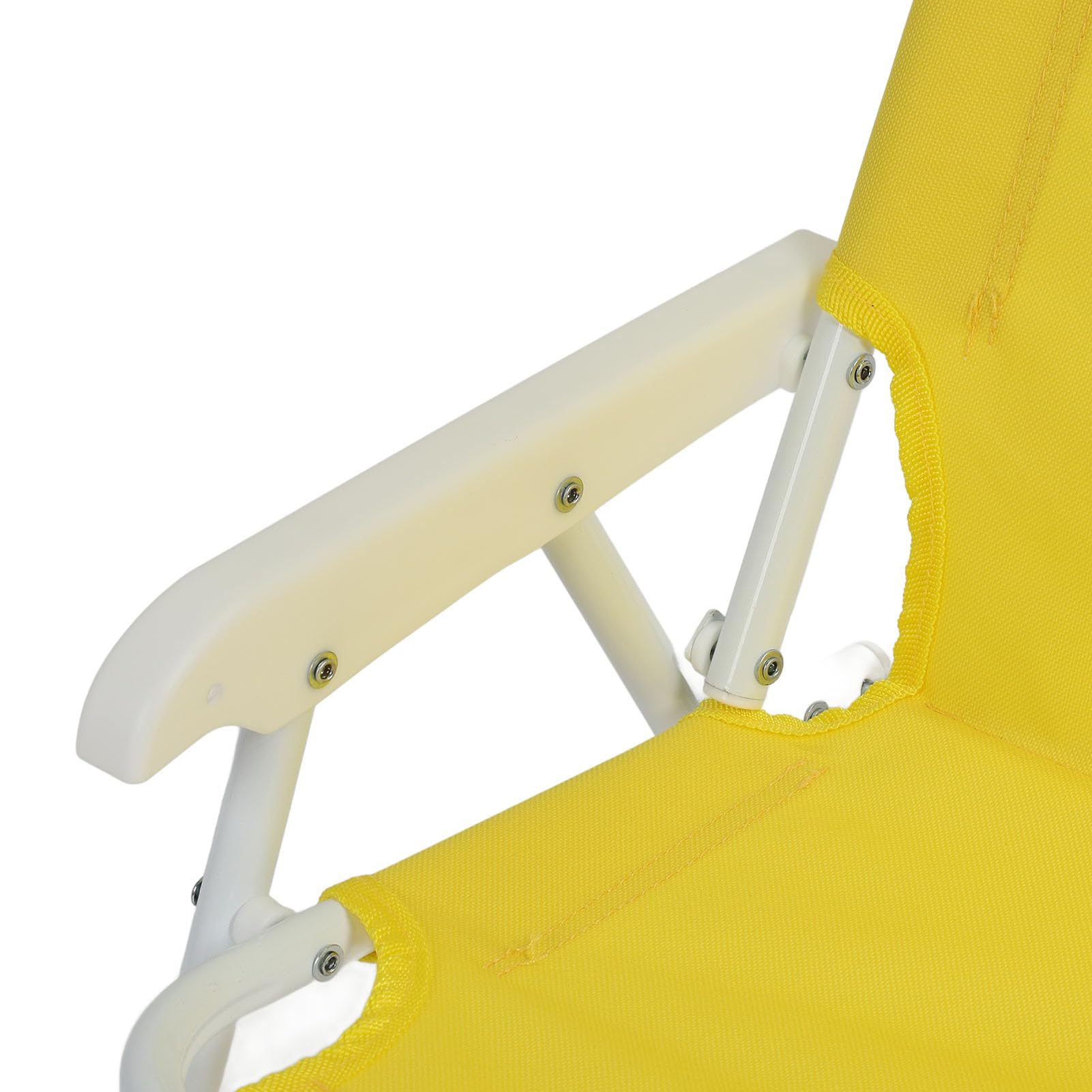 CHICIRIS Silla de Playa Plegable para Niños con Sombrilla, Parasol Ajustable, Silla Portátil Plegable para Exteriores para Acampar y Picnics (Yellow)