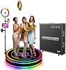 360 Photo Booth Machine, Auto Slow Motion Rotating Booth, Free Custom Logo, Flight Case, 360 Booth with APP Remote, RGB Ring Light, 360 Camera Booth for Events (80cm/31.5inch)