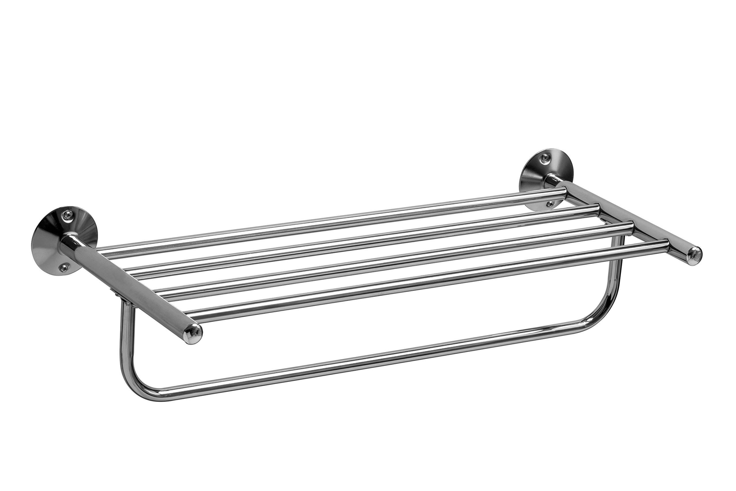 Premier Housewares Wall Mountable Straight Towel Shelf - Steel - Silver