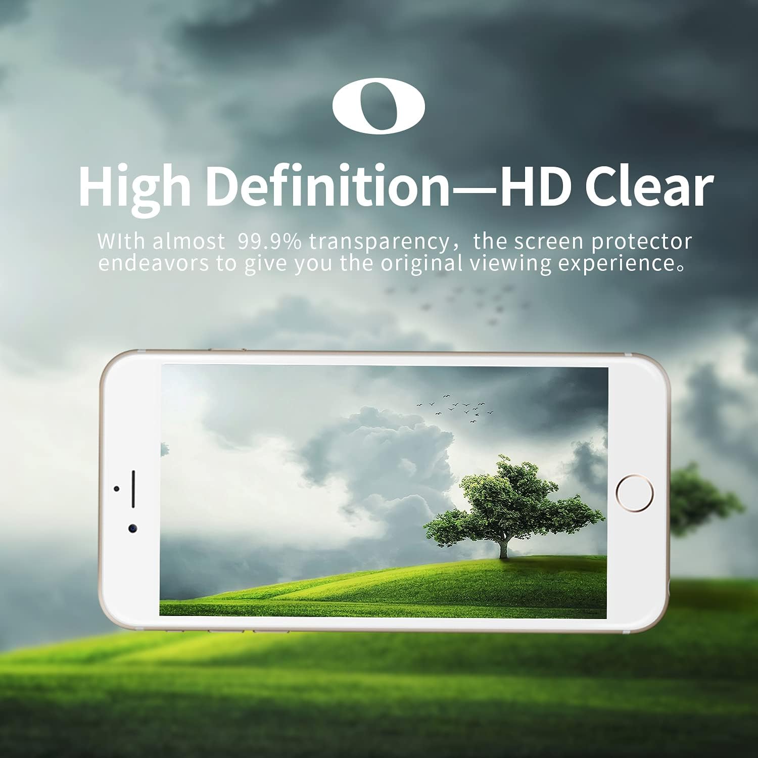 HD Screen protection film Suitable for iPhone 8 Plus, iPhone 7 Plus, iPhone 6s Plus, and iPhone 6 Plus (5.5-Inch) transparent high-definition tempered glass film, Privacy Screen protection film