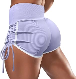 Hoothy-Damen Cycling Shorts Womens High Waisted Sport Bike Shorts Seamless Workout Shorts Buttery Soft Stretchy Workout Running Cycling Sports Shorts Gym Workout for Running Bike Exercise