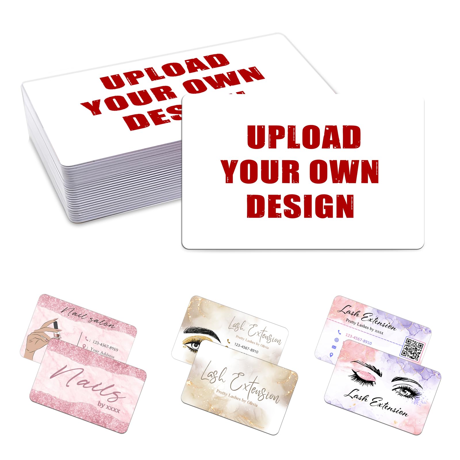Custom PVC Business Cards Personalized Plastic Business Card Waterproof Name Card with Your Logo Text-Double Side Printing