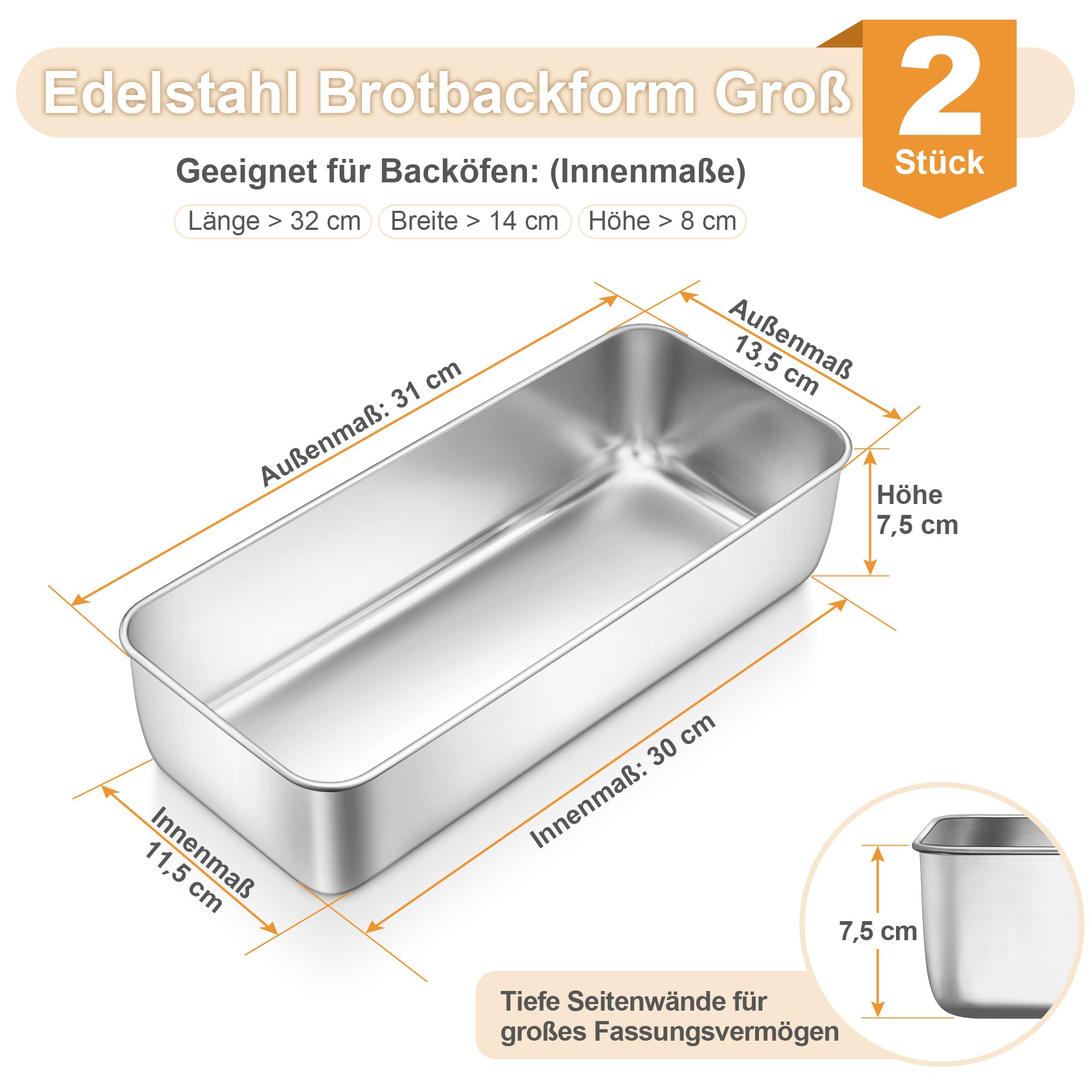 HaWare Stampo per pane grande in acciaio inox (2)