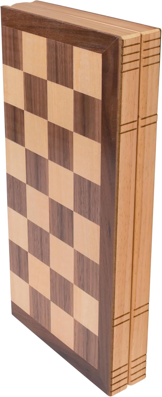 Premium Wooden Chess Set, 15.7 Inche Chess Board Game Set for Adults - Folding Board - Pieces Storage Slots, Handmade Portable Travel Chess Game - Beginner Chess Set for Kids, 6 up Age - Image 5