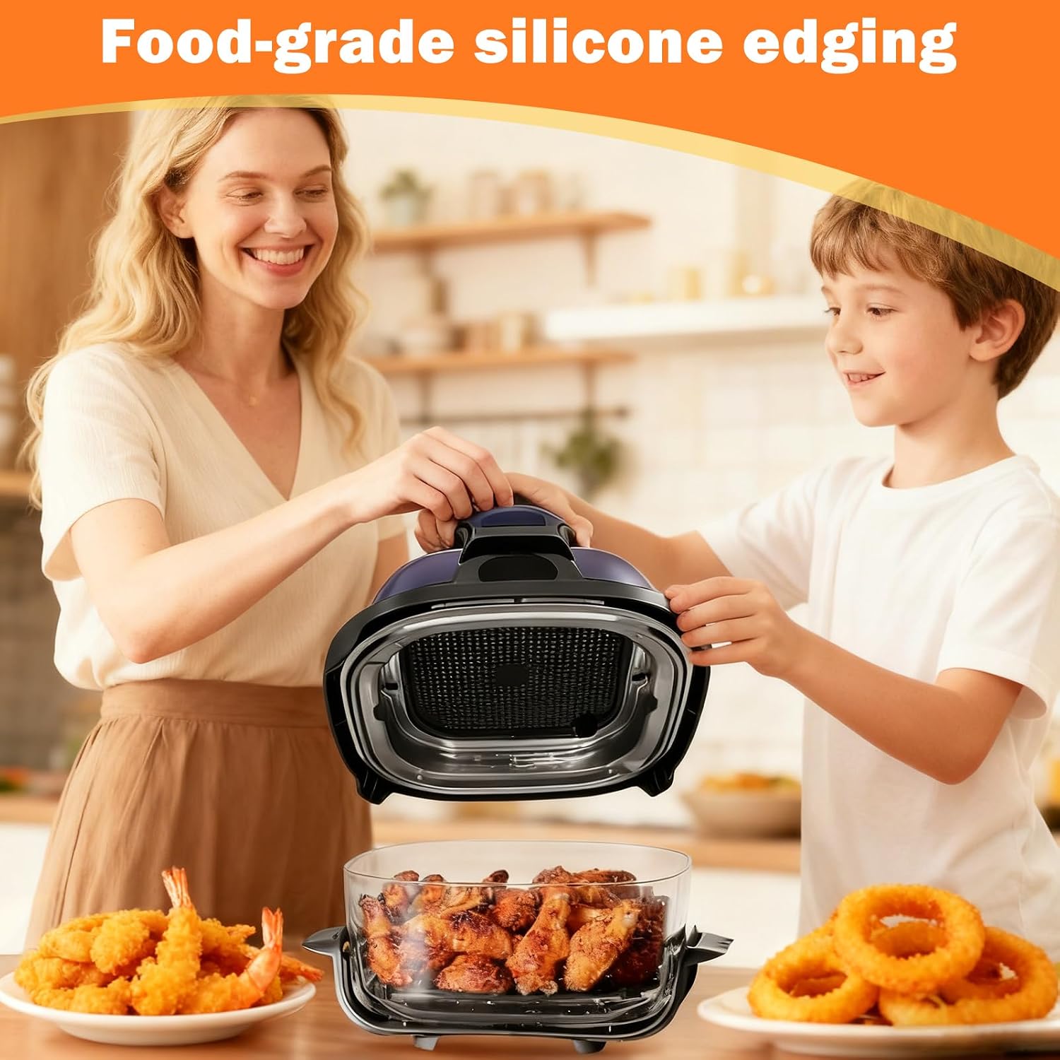 Anti Projection Air Fryer for Ninja CRISPi FN101EUGY, FN101EUST and FN101EUSG,Fine Mesh Stainless Steel Mudguard,Effective Protection of Heated Spiral image 2