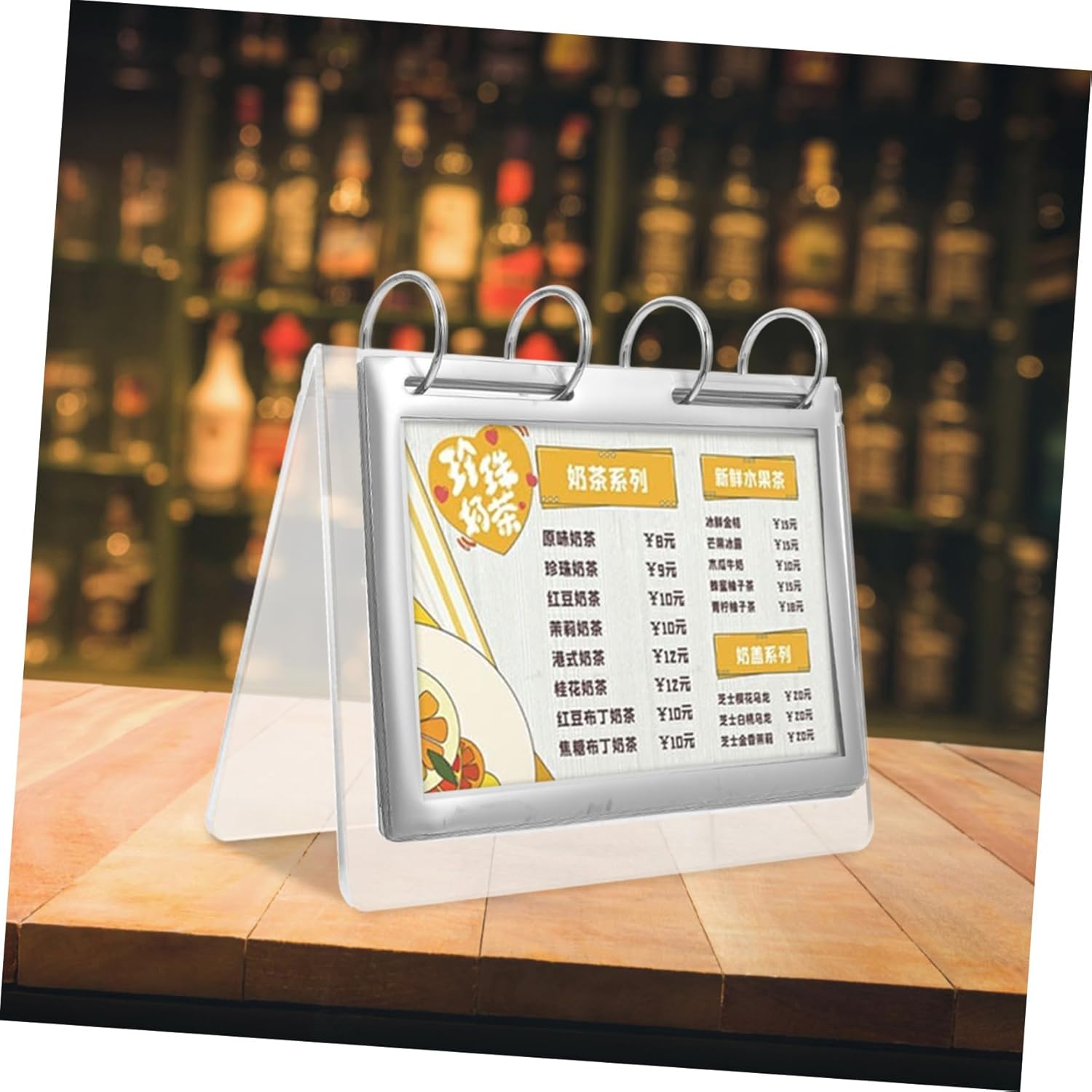5pcs Convenient Acrylic Menu Display Holder Stand for Restaurants Table Sign Holder Stable Base for Cafes Weddings and Trade Shows