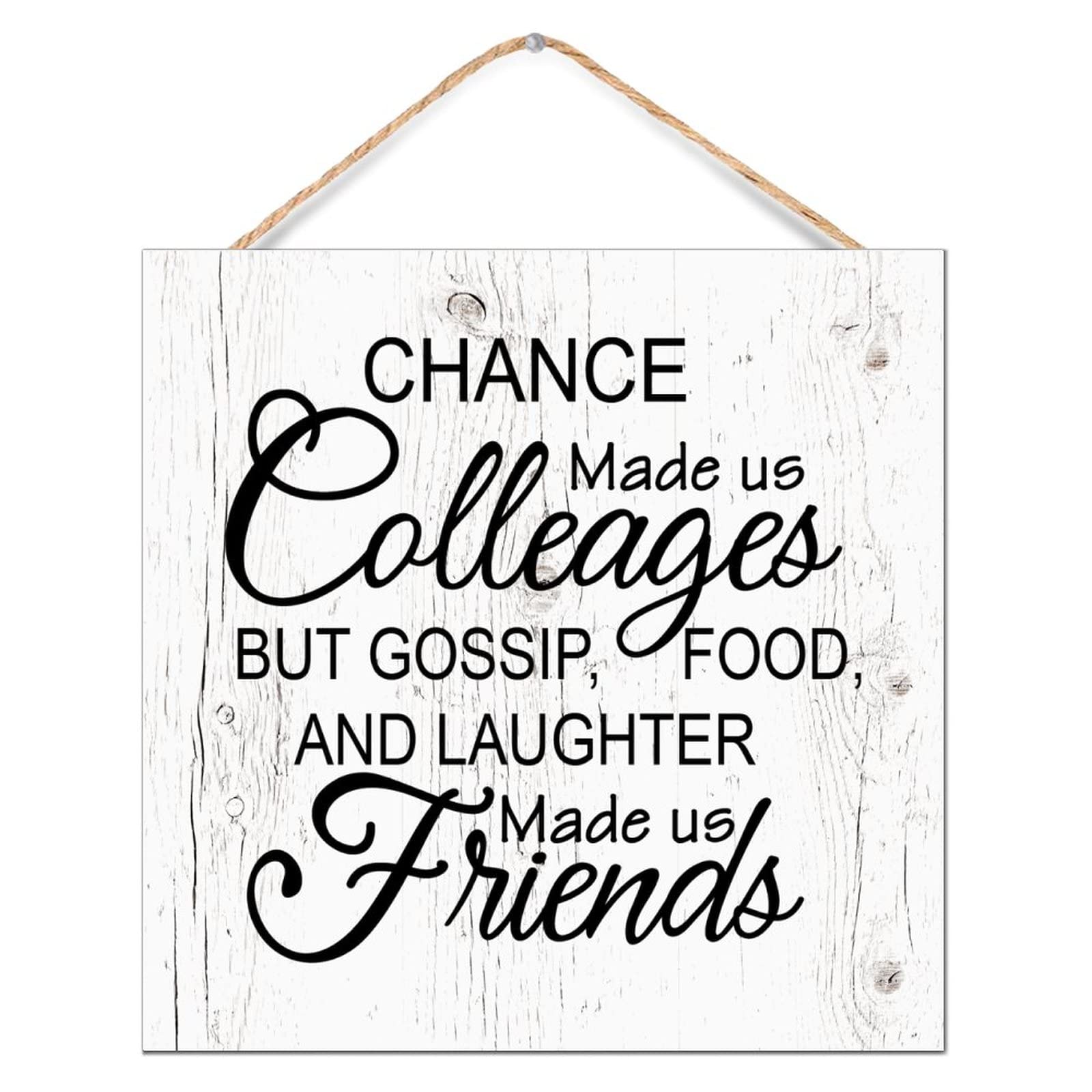 Panneau en bois Chance Made Us Colleagues de 30,5 cm pour decoration interieure