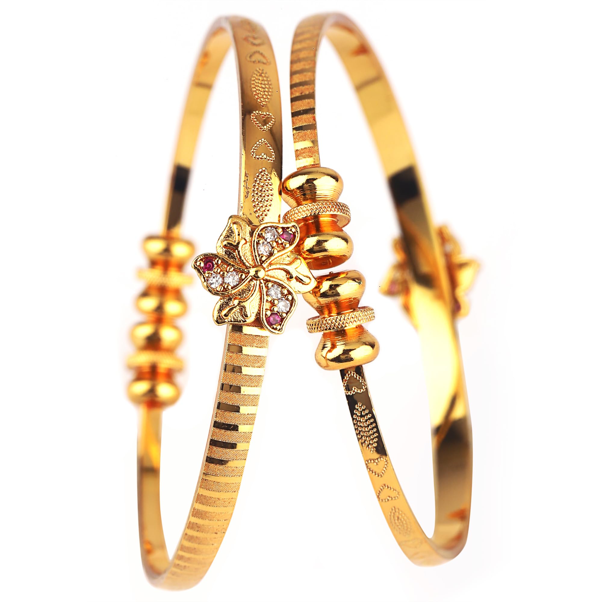 See full amazon price history chart for Shining Diva Fashion Set Of 2 Latest Traditional Design 18k Gold Plated Adjustable Bracelet Bangles for Women (Golden)(15235b) Shining Diva Fashion Set Of 2 Latest Traditional Design 18k Gold Plated Adjustable Bracelet Bangles for Women (Golden)(15235b) (B0CNXTQDRD) Amazon Price History, Amazon Price Tracker