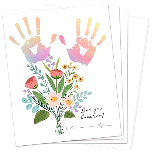 Mothers Day Crafts For Kids, Handprint Art DIY Greeting Cards,