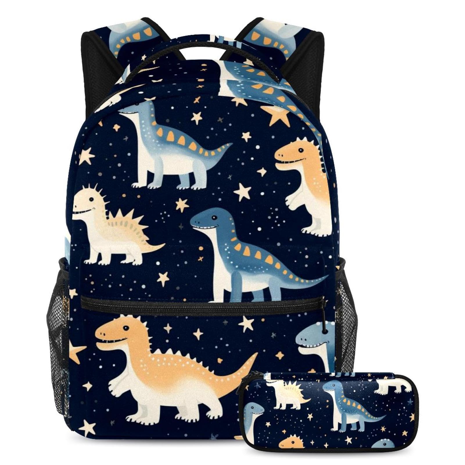 Sac à dos dinosaure 2 pièces avec trousse pour collégiens