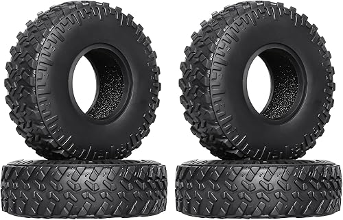 Miniatura 19 de HobbyPark Neumáticos de goma suave SCX24 1.0 Rock Crawler para 1/18 TRX4M Axial SCX24 Gladiator Bronco C10 JLU Deadbolt B17 Betty 1/18 1/24 RC