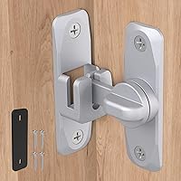 Vista 1 de Cerraduras y pestillos para puerta de granero de 90/180 grados, herraje de aluminio de seguridad para pestillo de puerta corredera, cerraduras