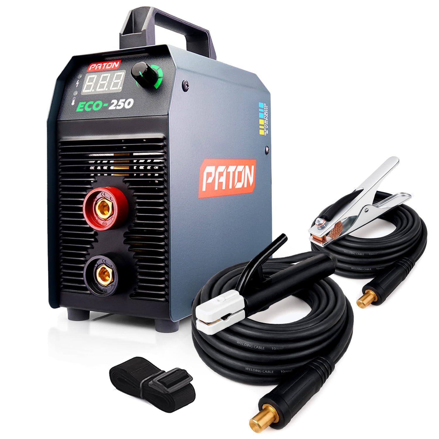PATON ECO-250 250A przenośna spawarka inwertorowa 250A – sprzęt MMA/ARC 230V, cyfrowa spawarka elektrodowa z pełnym zestawem, idealna do profesjonalnego spawania elektrodą otuloną