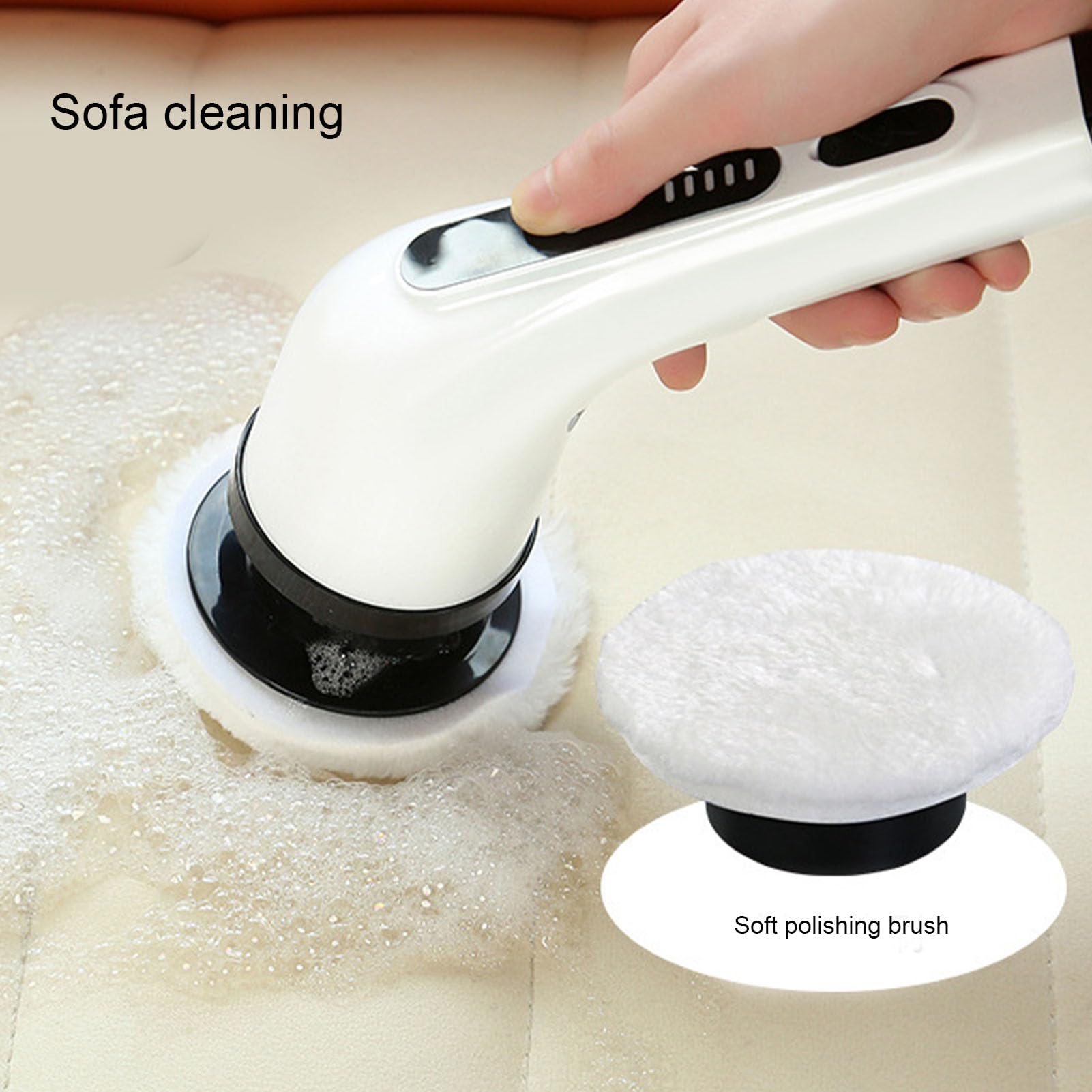 Spazzola di pulizia potente senza fili, elettrica, per bagno e cucina, con 9 testine