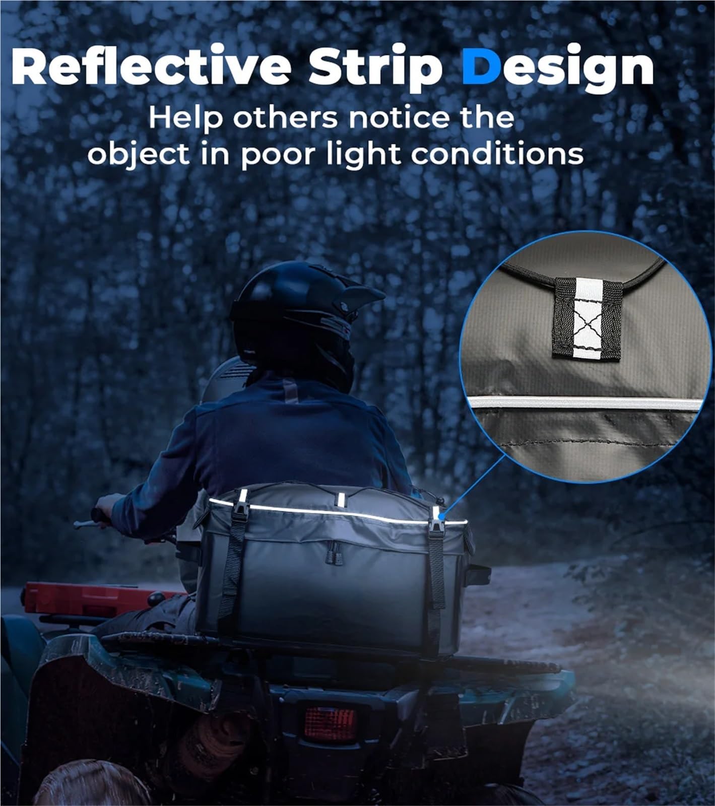 Housse De Protection Étanche 900D pour VTT pour Sportsman / 850 Touring (2013) Et 450, Sac Rangement pour Porte-Bagages Avant Arrière