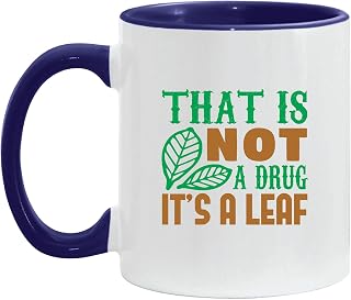 Gift Ideas For Cannabis Lovers Leaf Design 11oz 15oz Inner Color Accent Mug