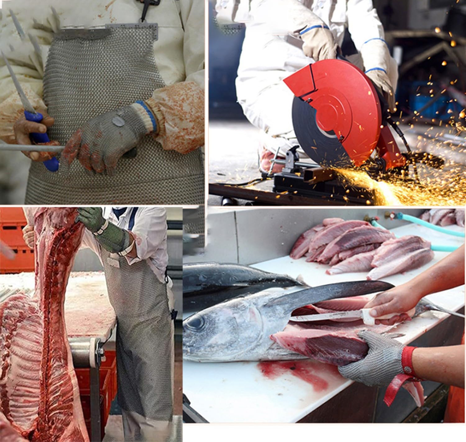 Fartuch odporny na przecinanie, wytrzymały fartuch roboczy do krojenia mięsa, regulowany pasek na ramię, mocny fartuch narzędziowy dla rzeźników, szer. 60 x dł. 80 cm