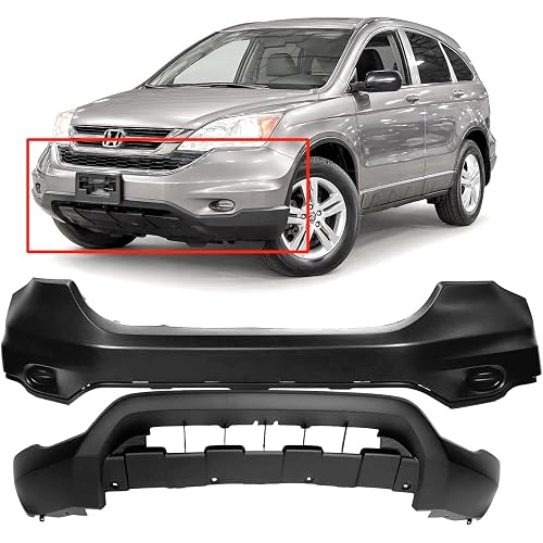 FitParts Compatible with Front Bumper Covers Kit 2010 2011 Honda CR-V LX EX-L EX SE W/Fog Light Holes HO1000270 HO1015104, 04711SWAA80ZZ 04712SWAA92