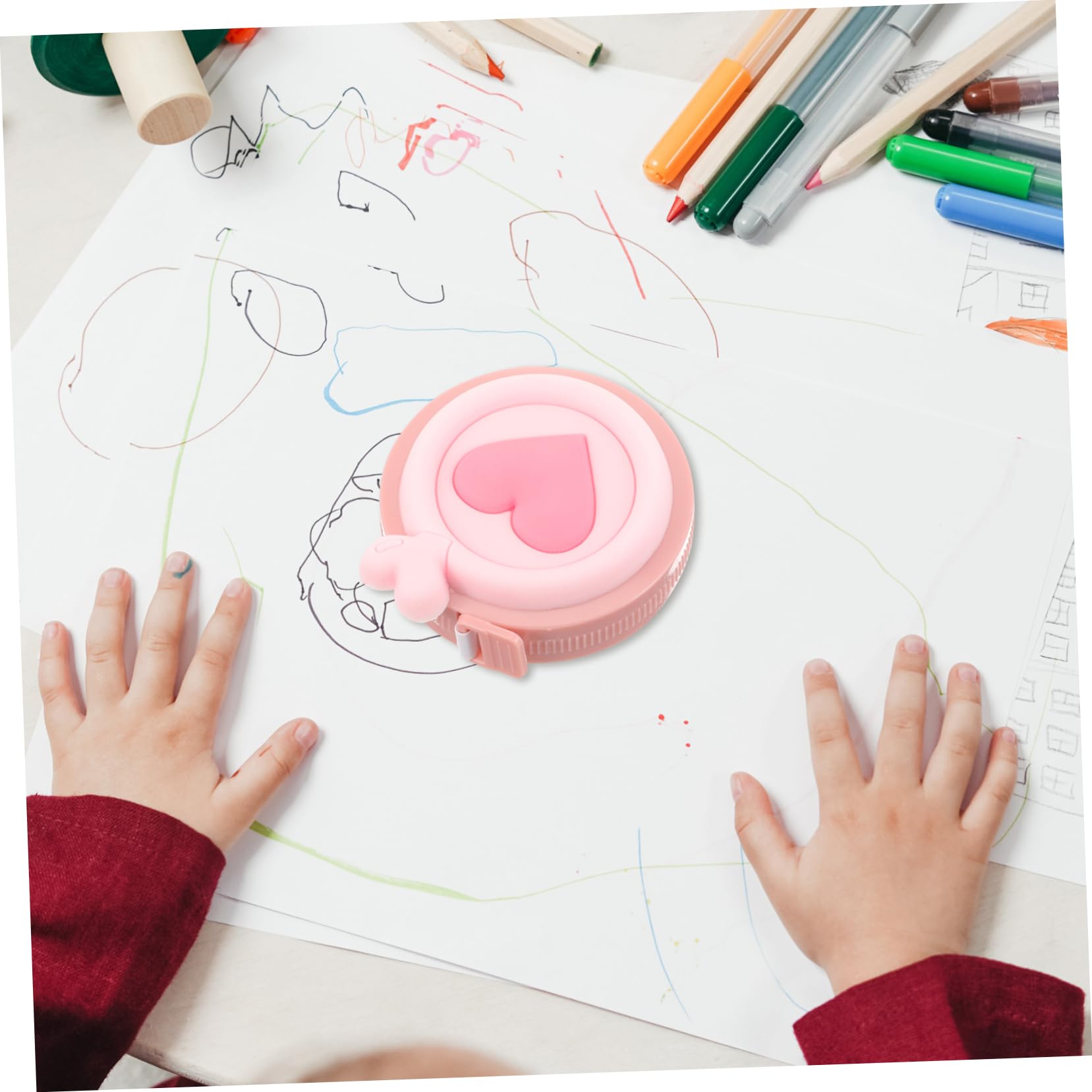 DOITOOL Macaron Shaped Body Measuring Tape 3 Pack Telescopic Mini Tape Measure for DIY Sewing