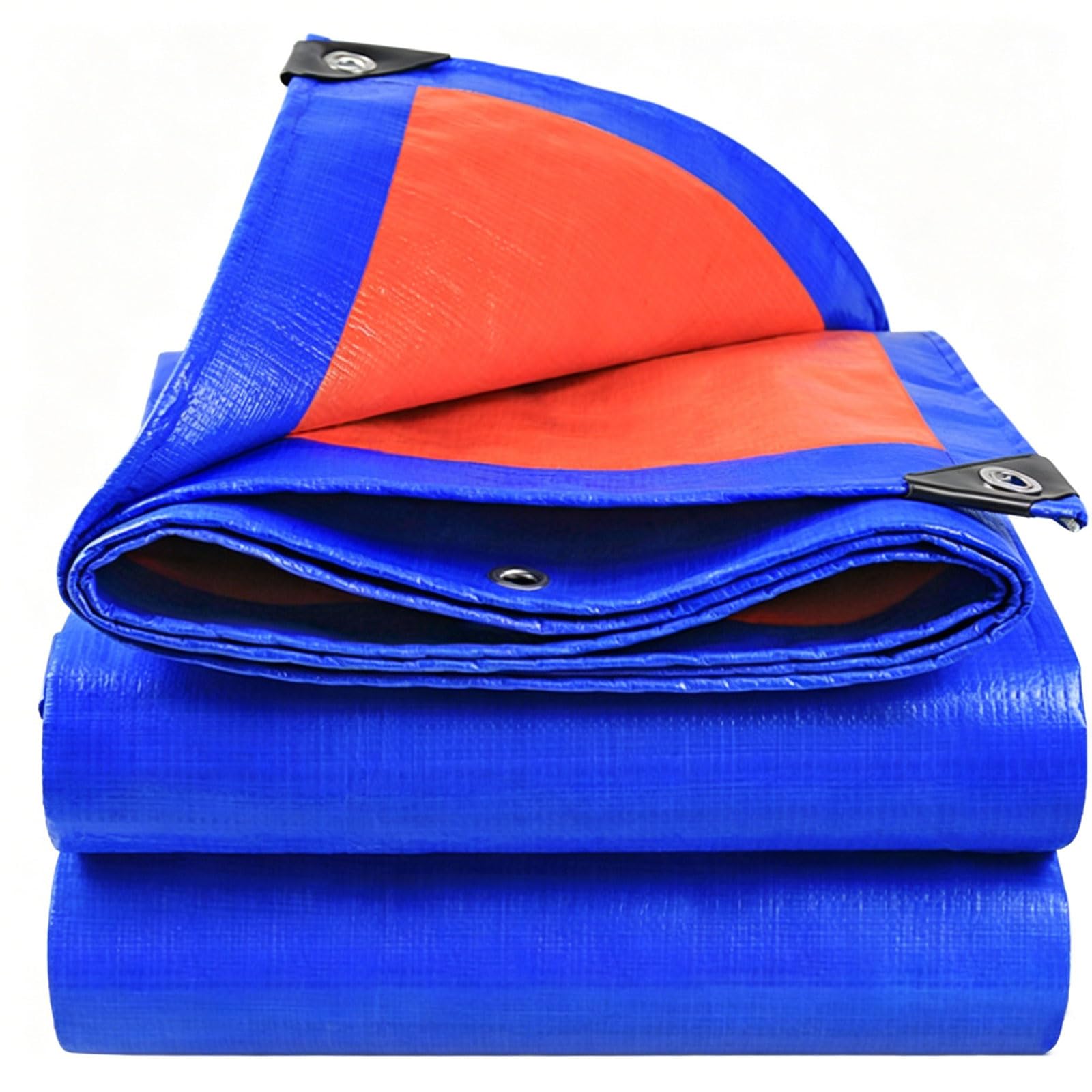 Tarpaulin Waterproof Heavy Duty 540 x 560 cm Weatherproof Snow Dust UV Builders Tarps Reinforced Eyelets, Tear Resistant for Garden Furniture Camping Camping, Blue