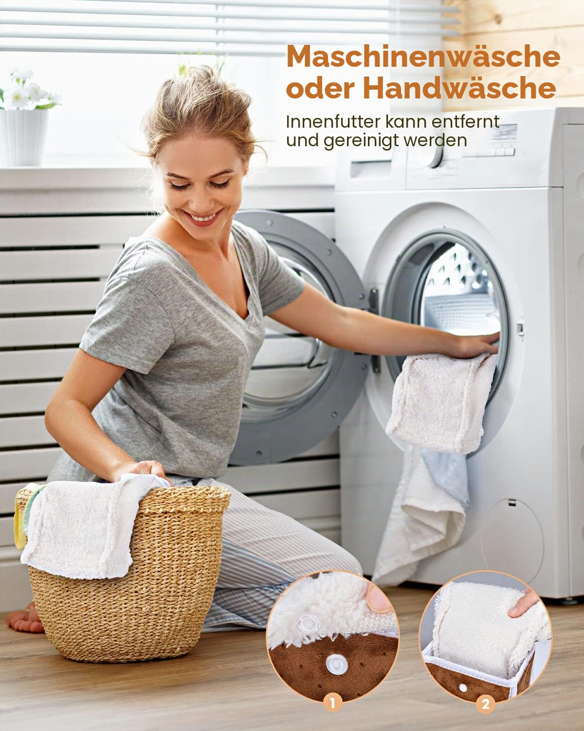 SUPPOU Elektrischer Fußwärmer, Getrennt für Damen und Herren, mit Plüschfutter, 6 Wärmeeinstellungen, 4 Timer, maschinenwaschbar, weiches Futter