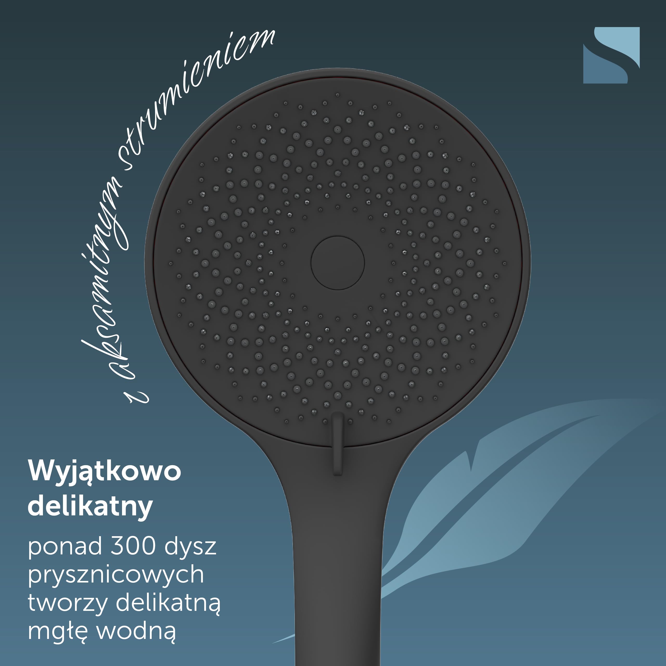 SCHÜTTE RAVEN drążek prysznicowy i słuchawka prysznicowa, z 3-stopniową regulacją głowicy prysznicowej, zestaw prysznicowy z kolumną prysznicową, panel prysznicowy z wężem, kolor czarny
