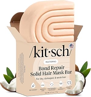 Bond Repair Hair Mask - Strengthening Solid Treatment to Restore & Replenish | For Dry & Damaged Hair | Made in US | All Natural | Vegan | Great for All Hair Types | Zero Waste, 2.7oz