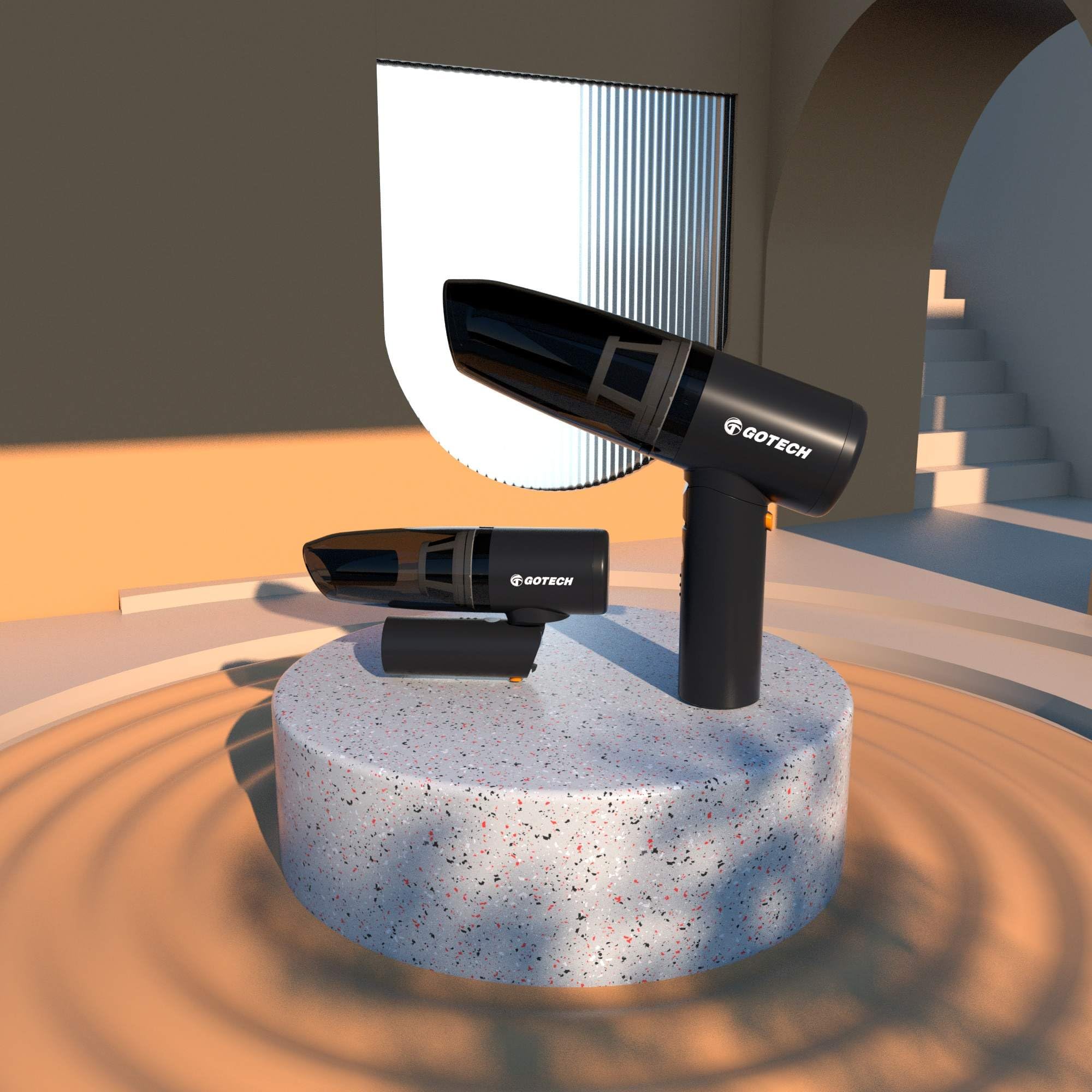 FOLDABLE WIRELESS CAR VACCUM CLEANER (BLACK)